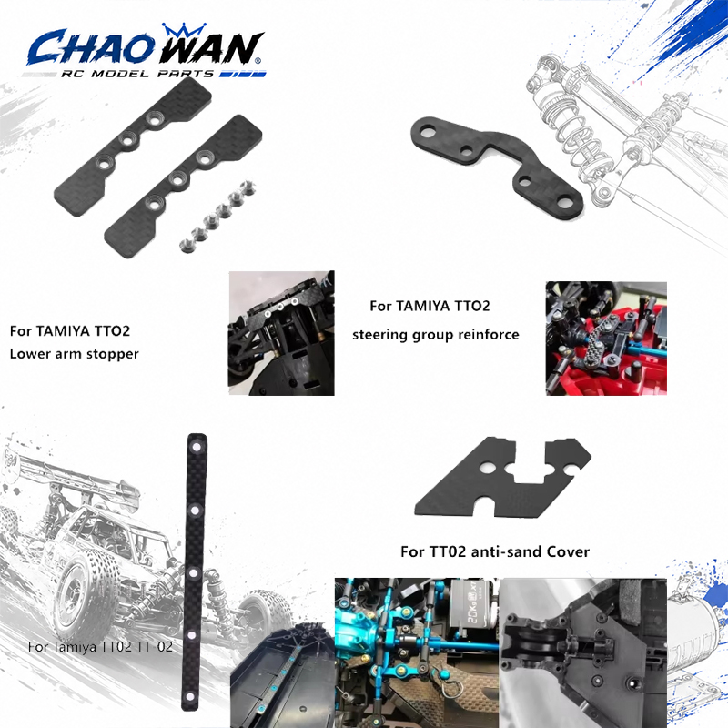 Crepe Pan Carbon - Tamiya TT02 TT-02 1/10 – zestaw