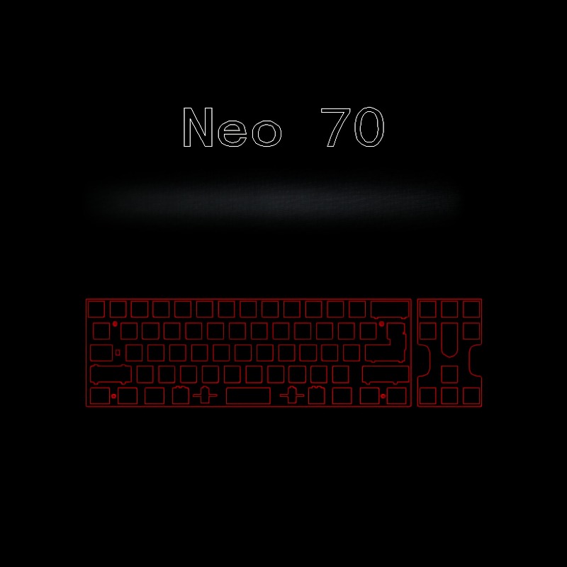 Crepe Pan Carbon - Płytka pozycjonująca do klawiatury Neo70, personalizowana,